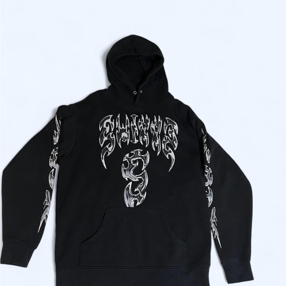 Zumiez Black Hoodie with Silver Graphics